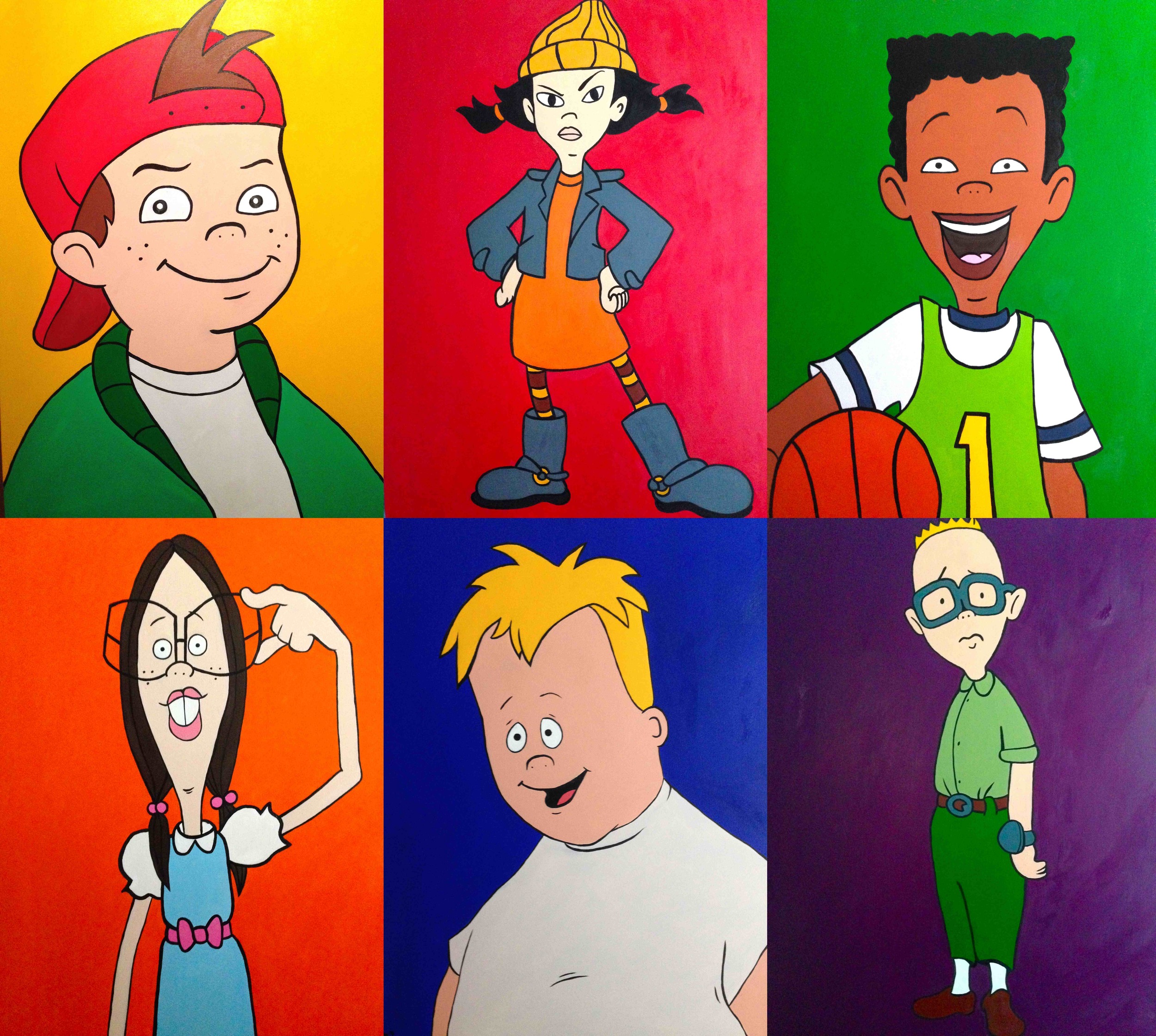 Disney's Recess commission: 6 separate paintings, each 40 x 30 inches