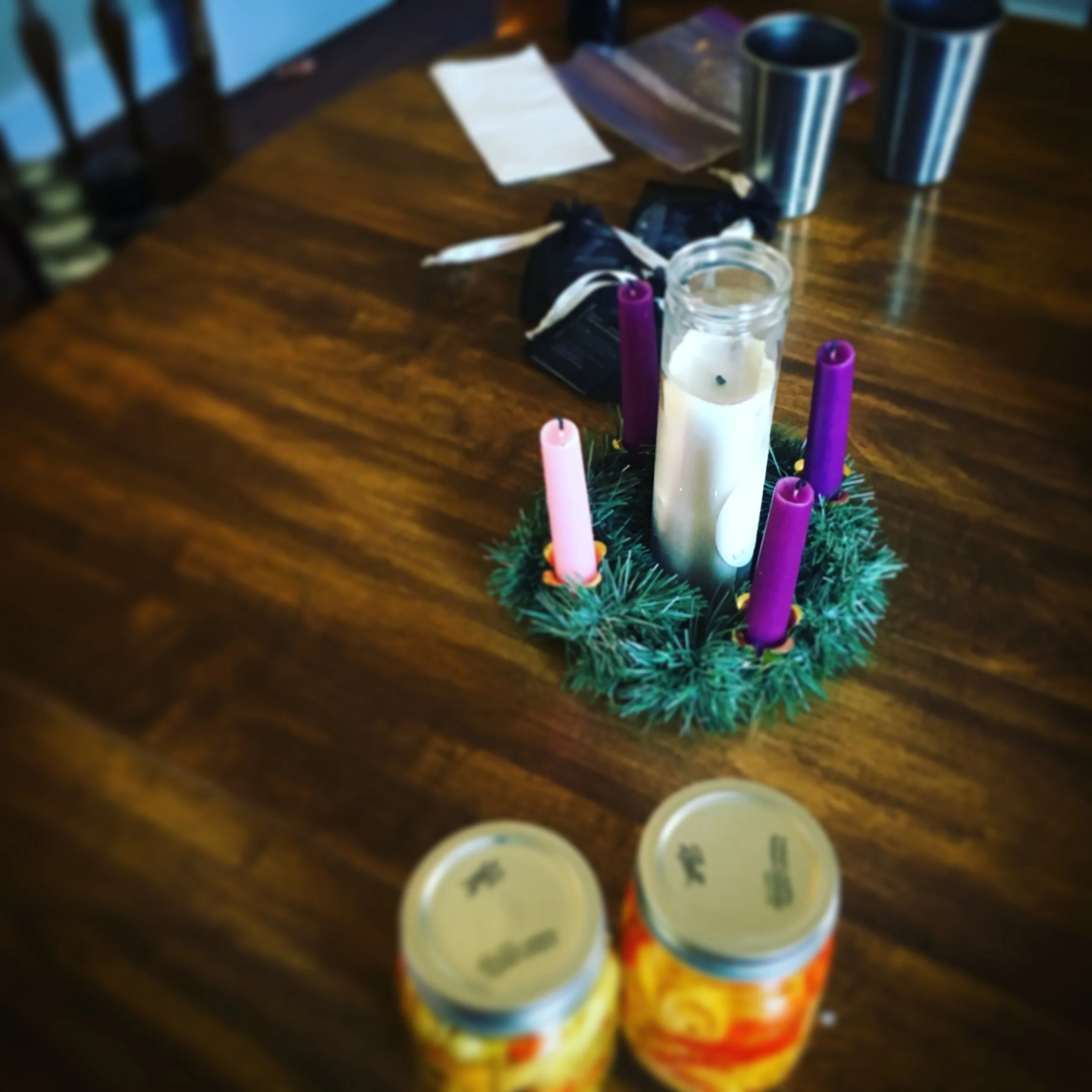 Totally forgot to light the first candle before taking the picture. #winning 