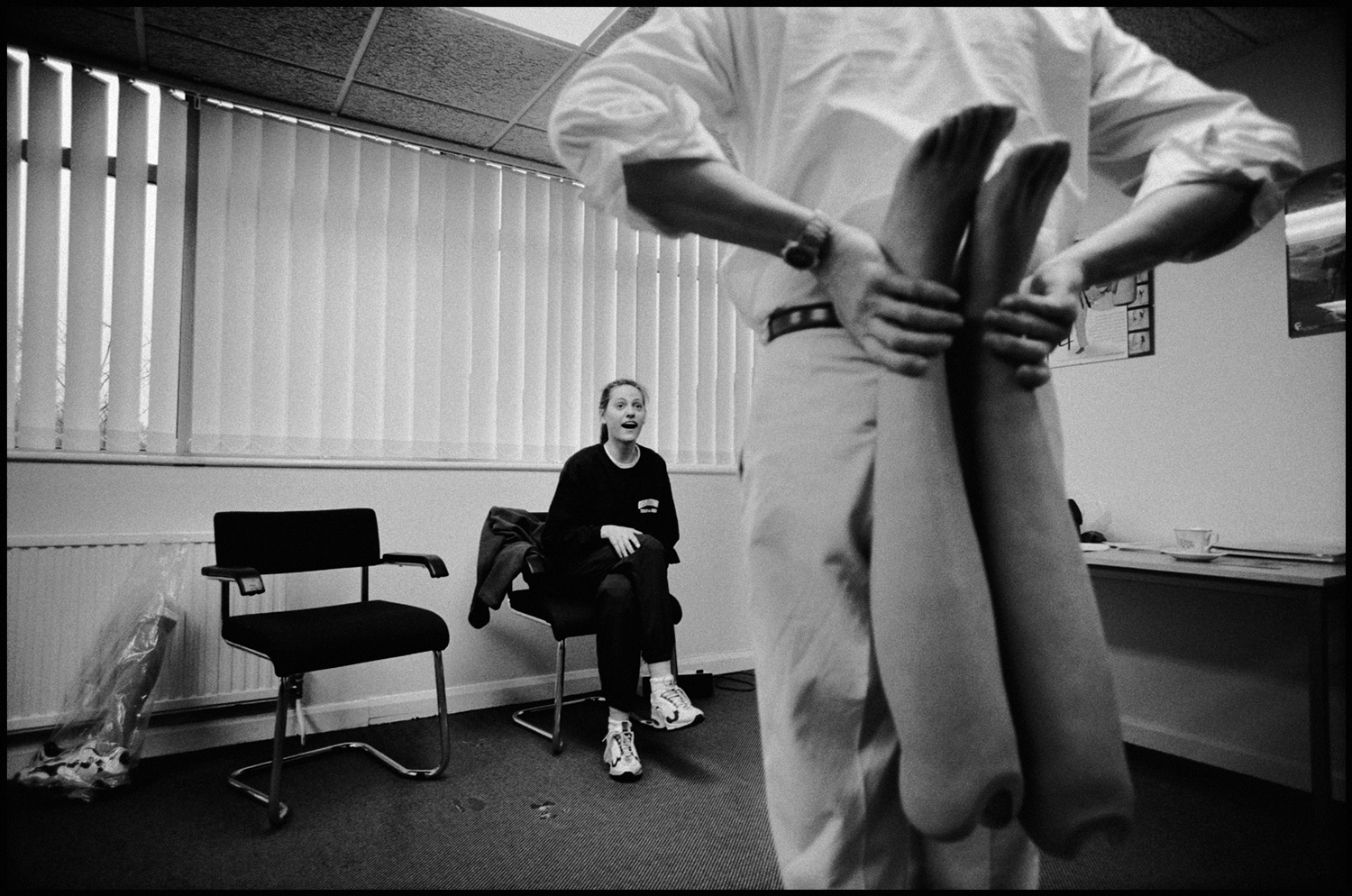 The moment she will trade in her clunky foam legs for elegant “Barbie” legs crafted in England.