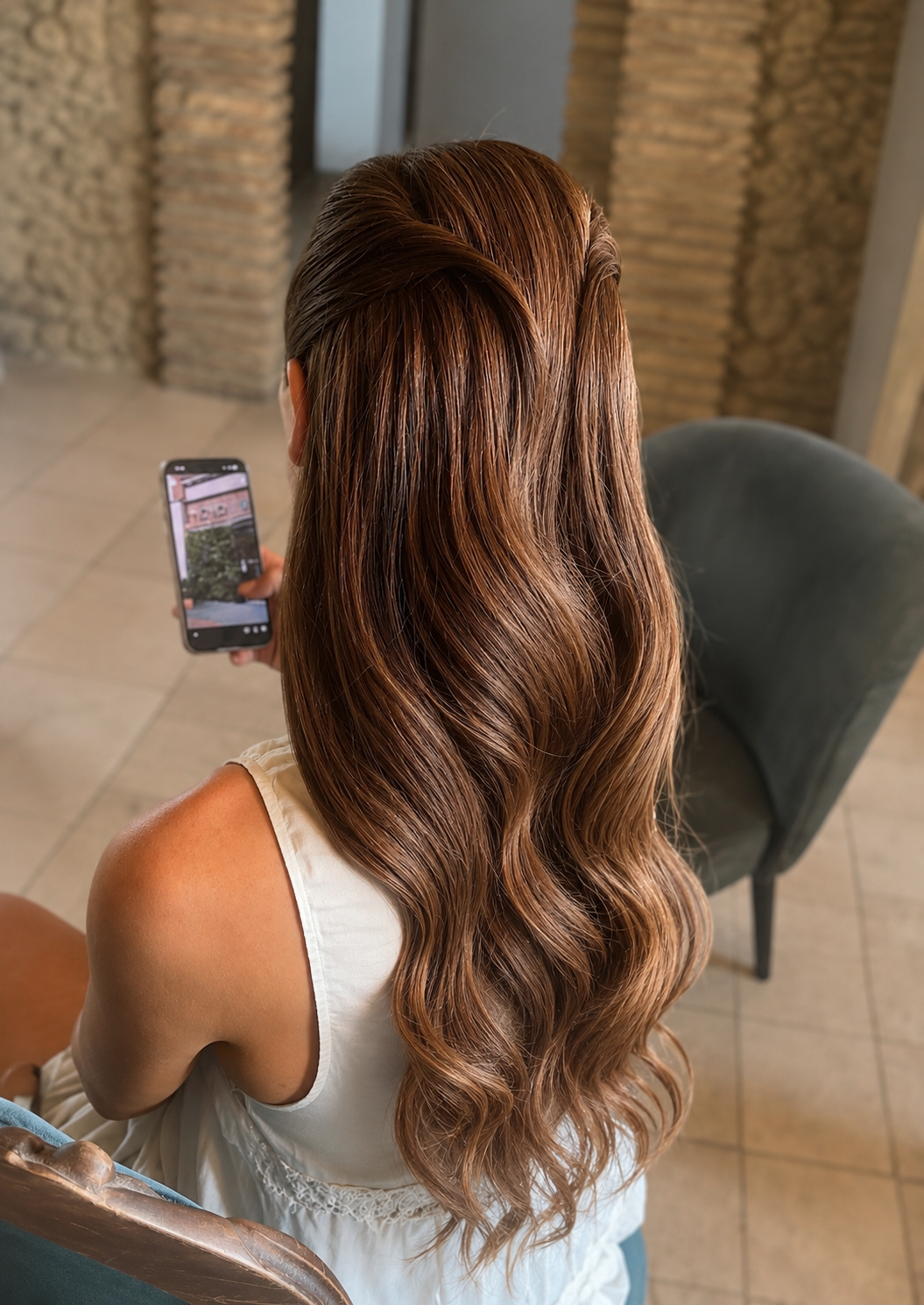 Hollywood waves by Kristiana Zaula make-up artist and hair stylist based in Barcelona 