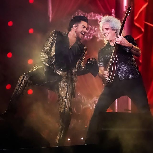 Adam Lambert and Brian May of Queen perform at the Global Citizen Festival