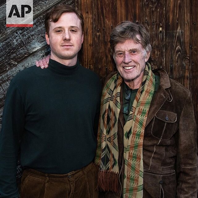 Robert Redford and his grandson Dylan at the Sundance Film Festival.