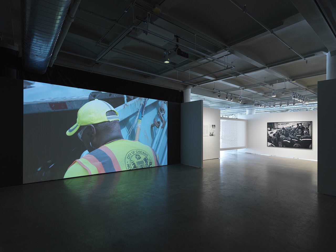  Mierle Laderman Ukeles,  Maintenance is Forever , installation view,  Re: Working Labor , Sullivan Galleries, School of the Art Institute of Chicago, 2019. Photo: Tom Van Eynde 