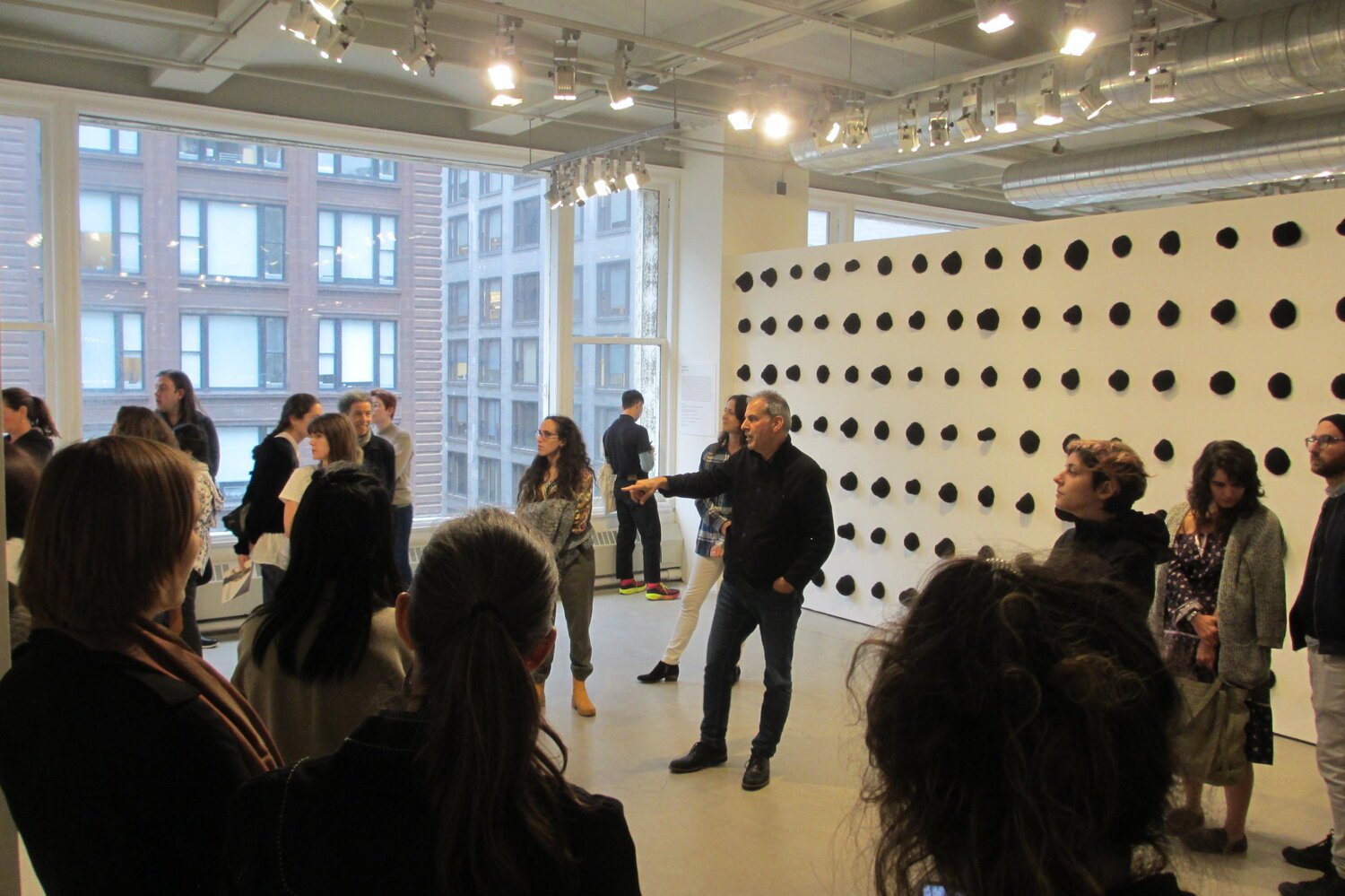 Ellen Rothenberg and Dan Eisenberg, curator tour, Sullivan Galleries, The School of the Art Institute of Chicago, 2019.