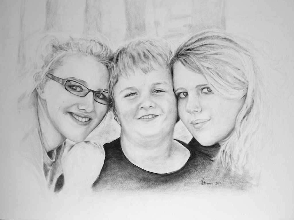 Siblings 18x24 Oil on Paper