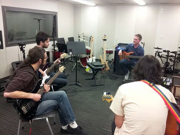 Teaching advanced bass concepts at DigiPen Institute, Redmond WA