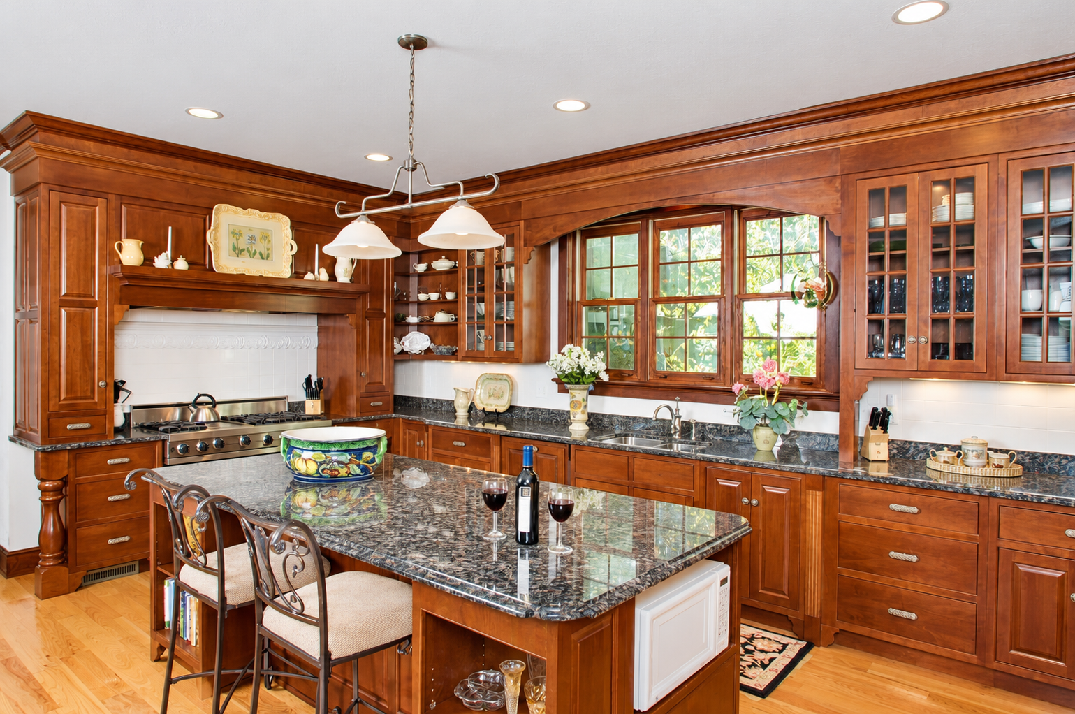 Warm Traditional Craftsman Kitchen with Granite Island.png