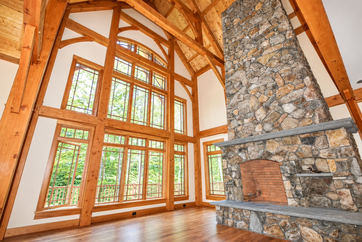 Sunlit Timber-Frame Lodge Interior.png