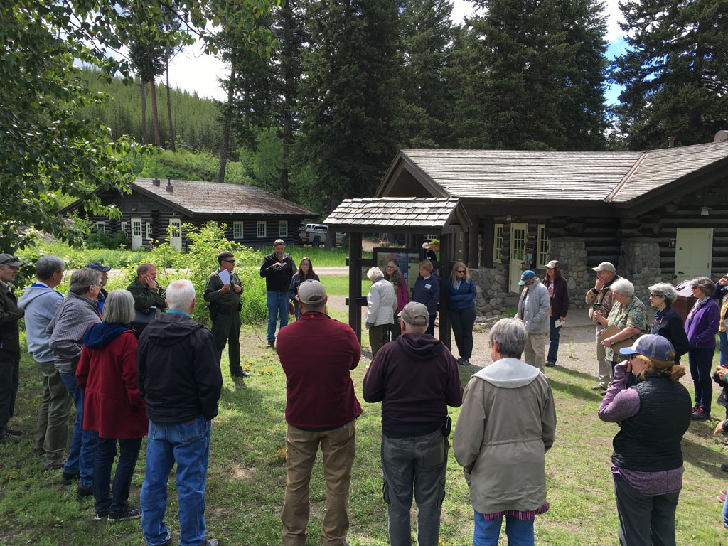 Arriving at Polebridge Ranger Station in Glacier National Park.