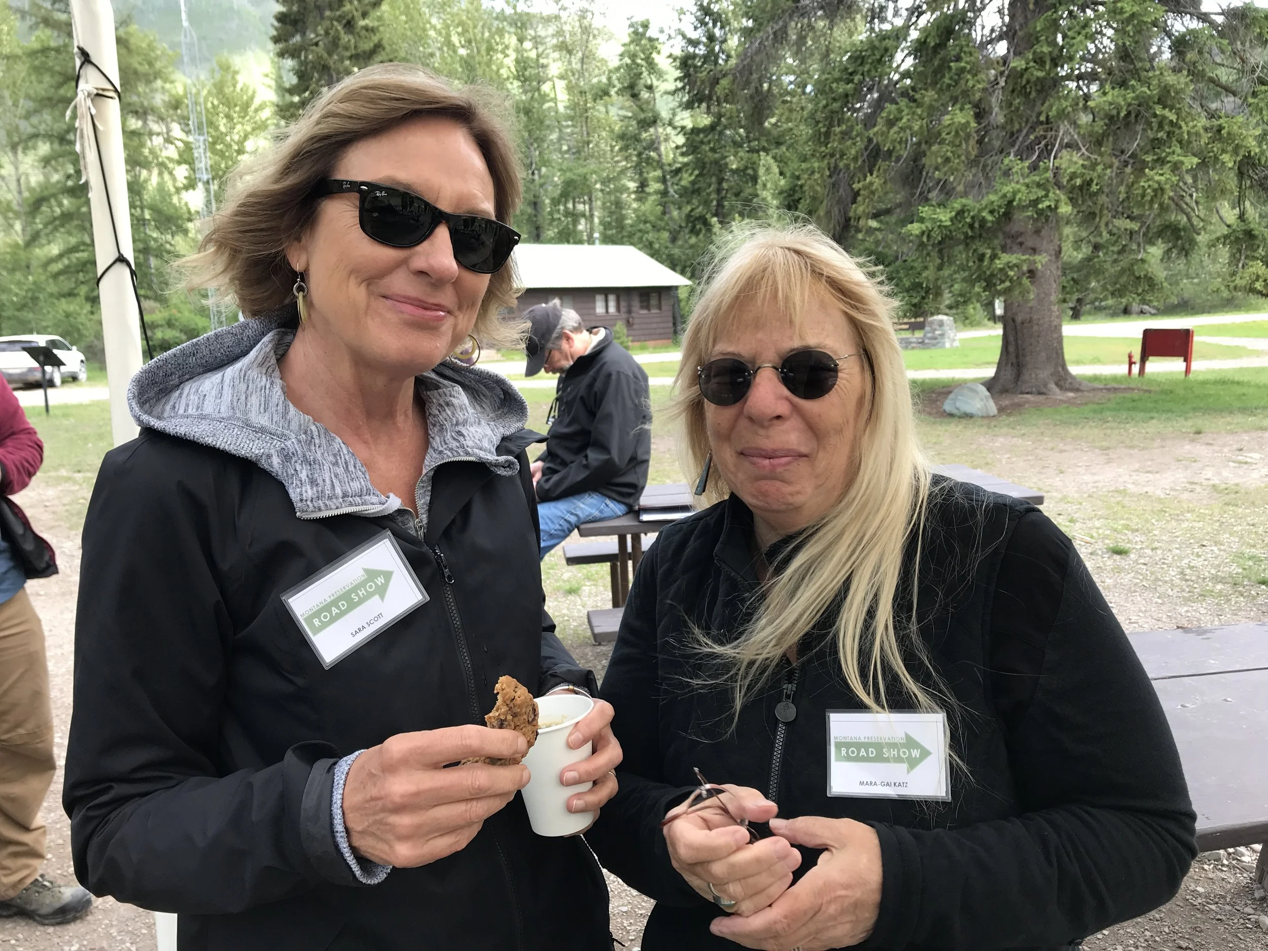 Happy Campers Sara Scott of MT Fish, Wildlife, & Parks, and MPA Board member, Mara-Gai Katz.