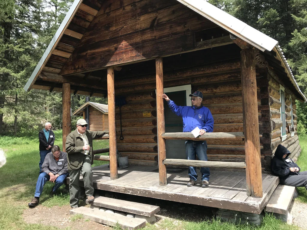 We were very lucky to have Larry Wilson, the King of the North Fork, along on our North Fork trip. The cabin was built in 1922 by Ralph Thayer and was part of the Ford Ranger Station. It’s now part of the recreation rental program of the Forest Service and can be reserved at www.recreation.gov.