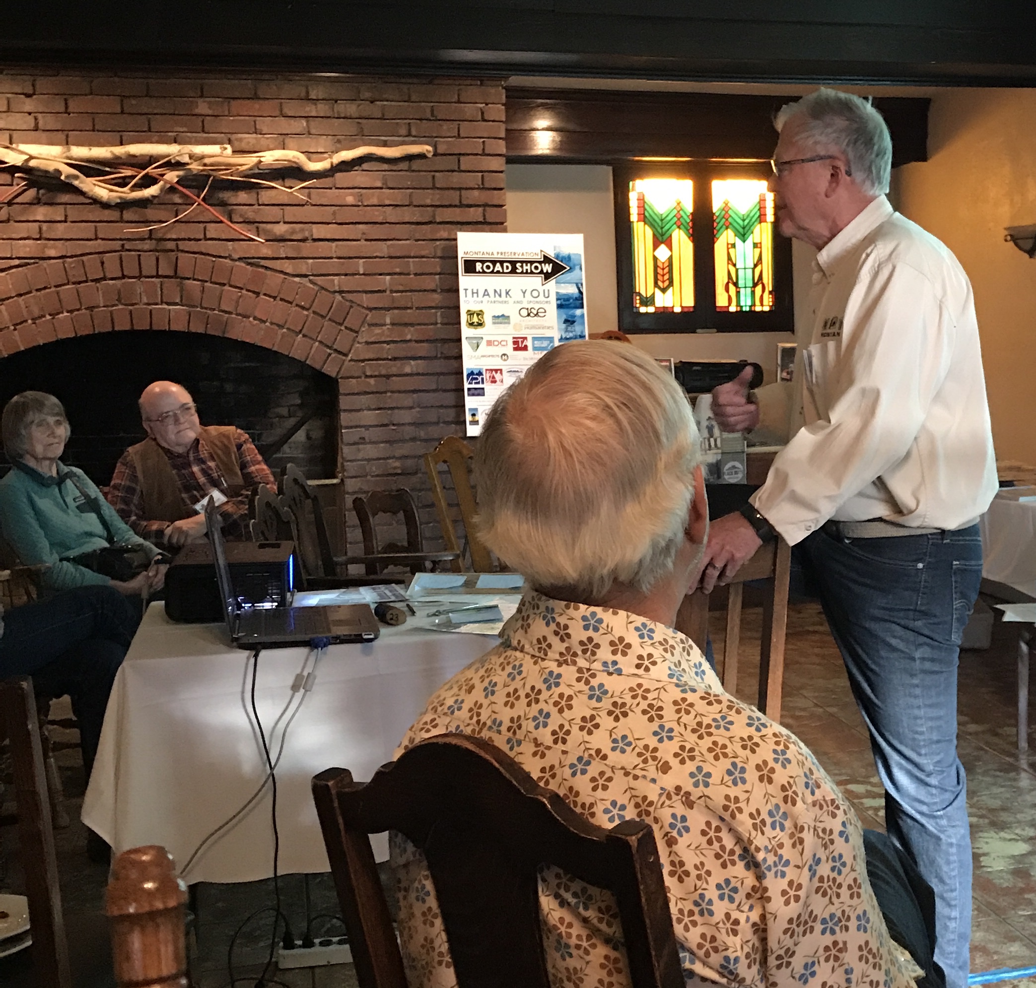 Mr. Stearn’s talk was chock-full of colorful, clever, and intriguing data on the significant role that Montana’s small towns played and still play in making the state a vibrant and viable place to live.