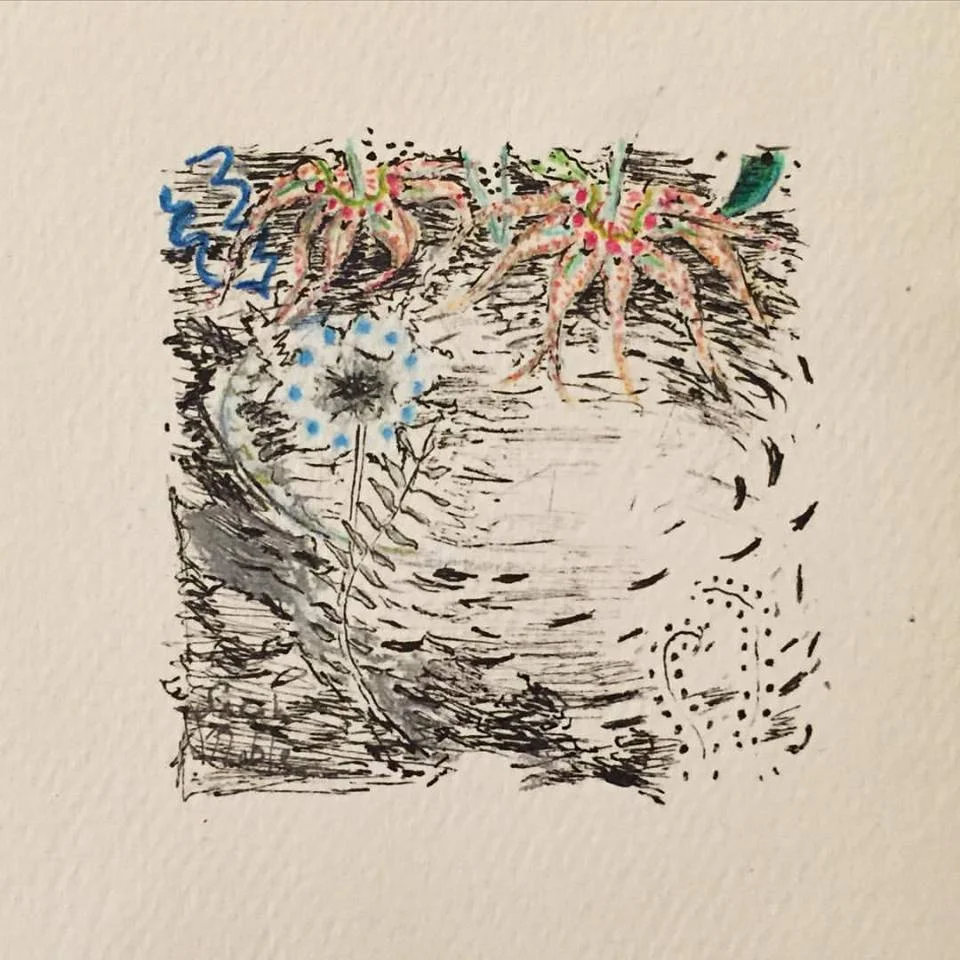 That Watery Tune - 2016 - Ink, Colored Pencil on Paper