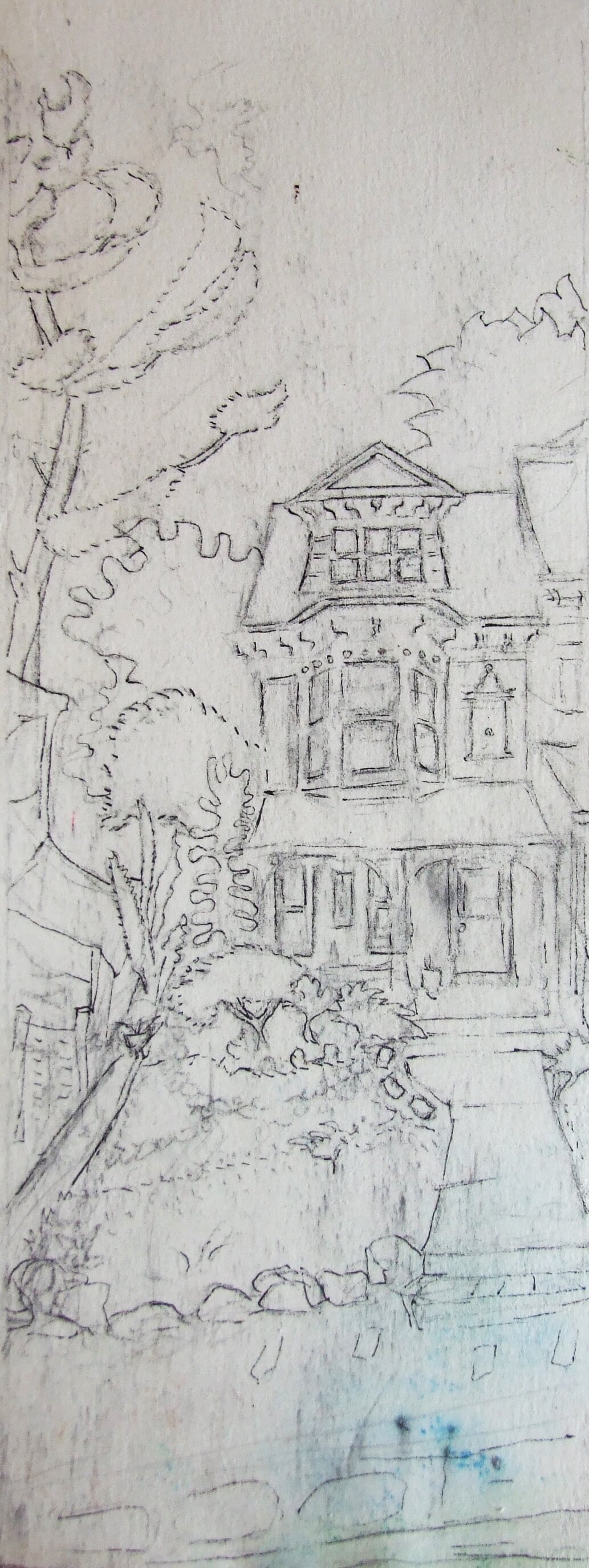 Farquhar Hillside - 2018 - 5x14” - Ink, Graphite on Paper -