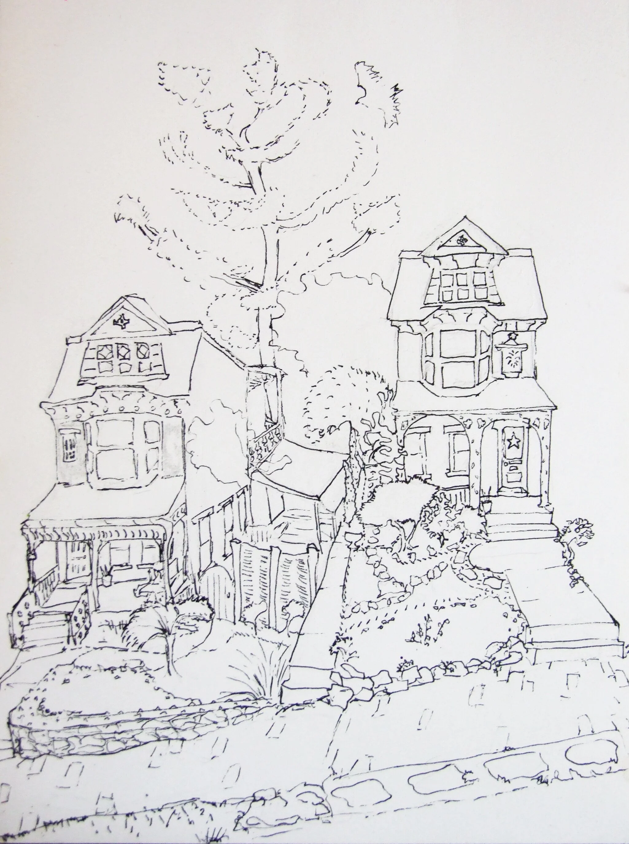 Terraced - Ink on Paper - 8x12” - 2018