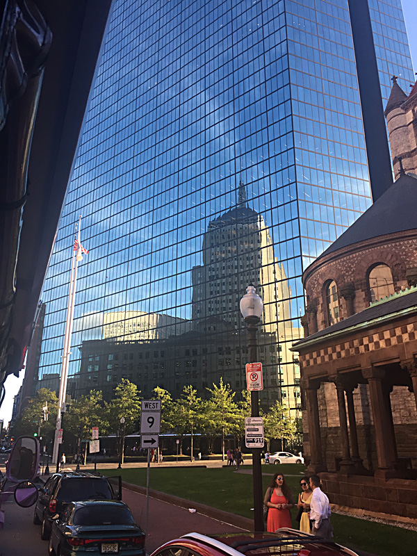  The old John Hancock Building reflected in the new John Hancock Building. 