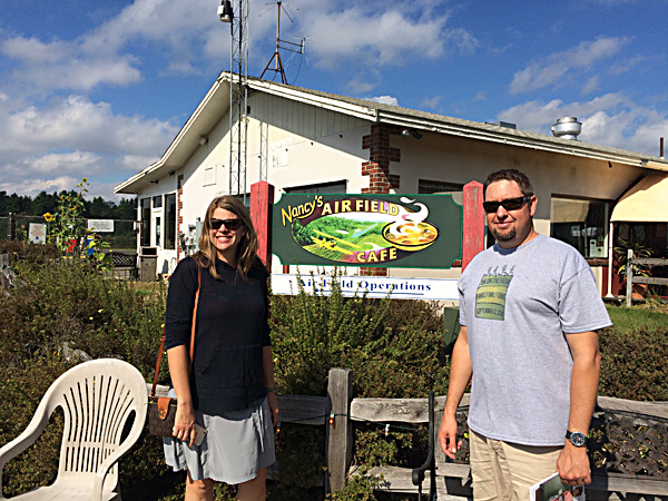 Breakfast at this quaint cafe next to airfield in Charlet's neighborhood.