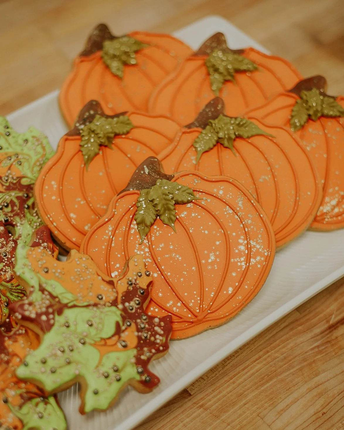 Pumpkin and leaf decorated cookies (1).jpg
