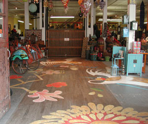 Floor Painting, entrance to Cargo Inc