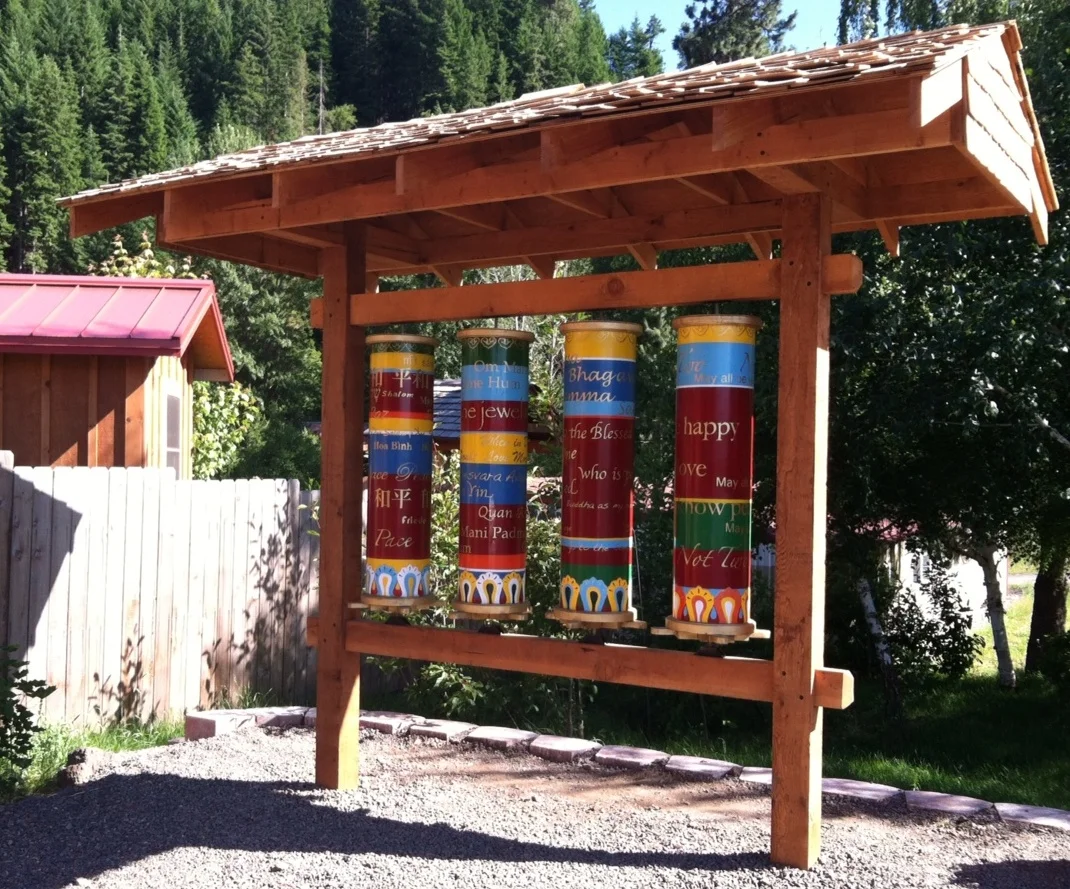 Prayer wheels for the Trout Lake Abbey