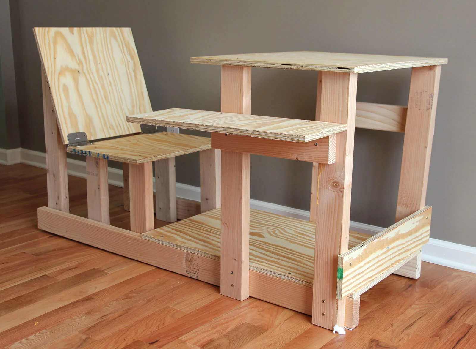 Completed chair without finishing or gaming hardware