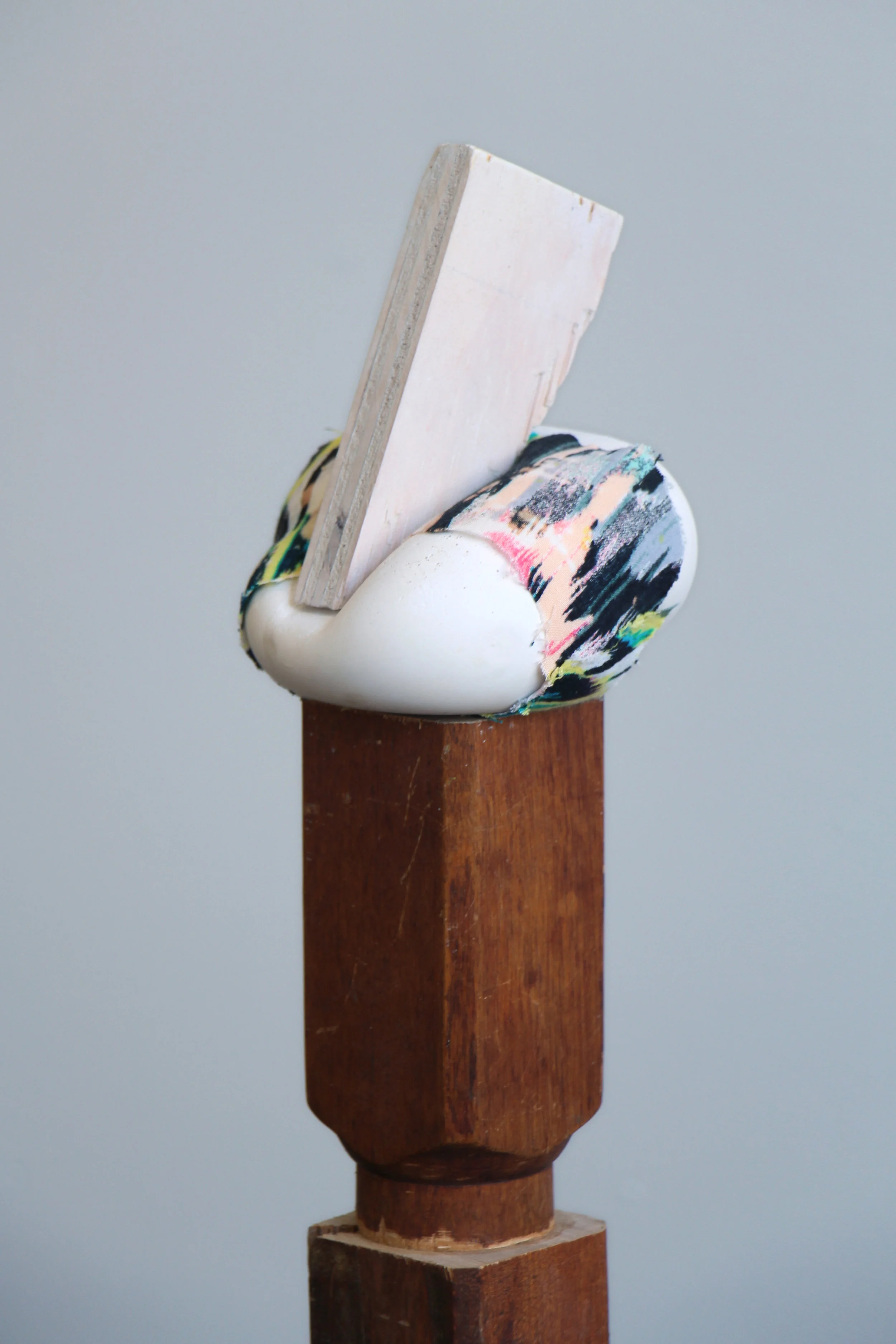 And as Honeysuckle Is Sweet so Is This Flower Salt, 2016 plaster, fabric, wood 6 x 4 x 5"