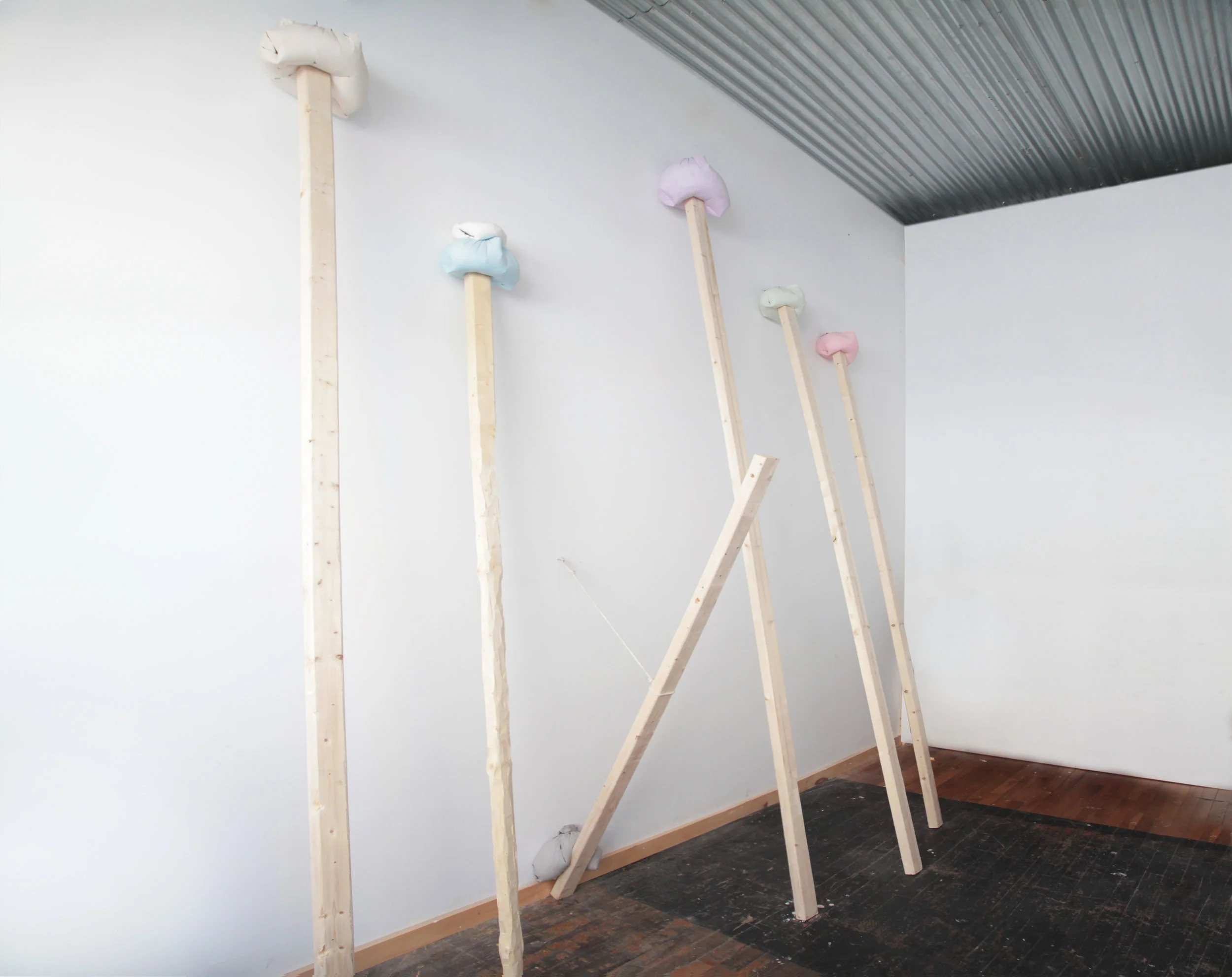 Untitled (detail), 2014 plaster, pigment, wood 31 x 96 x 144 in