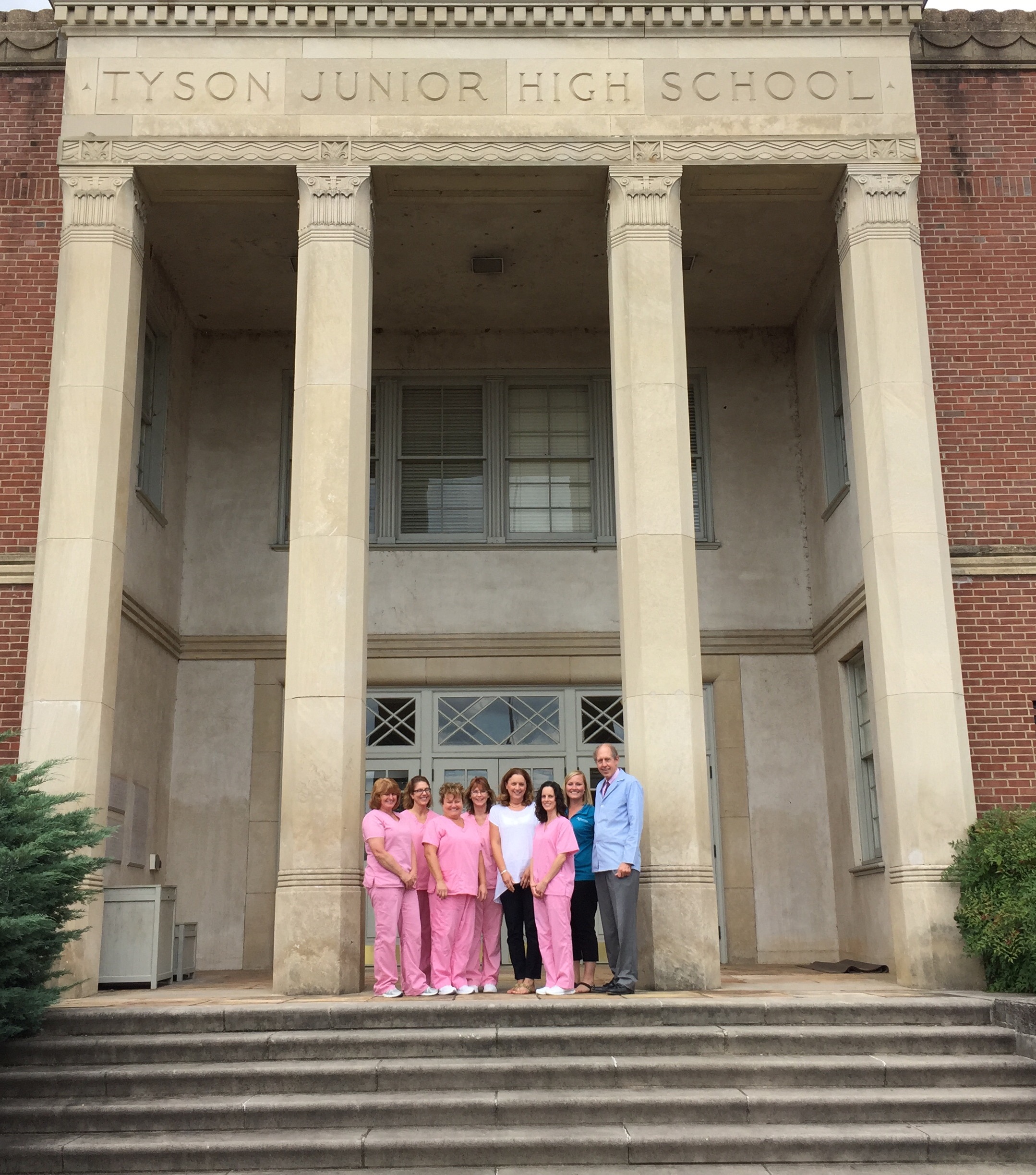 Dr. Fain's office is located in a historic school building! 