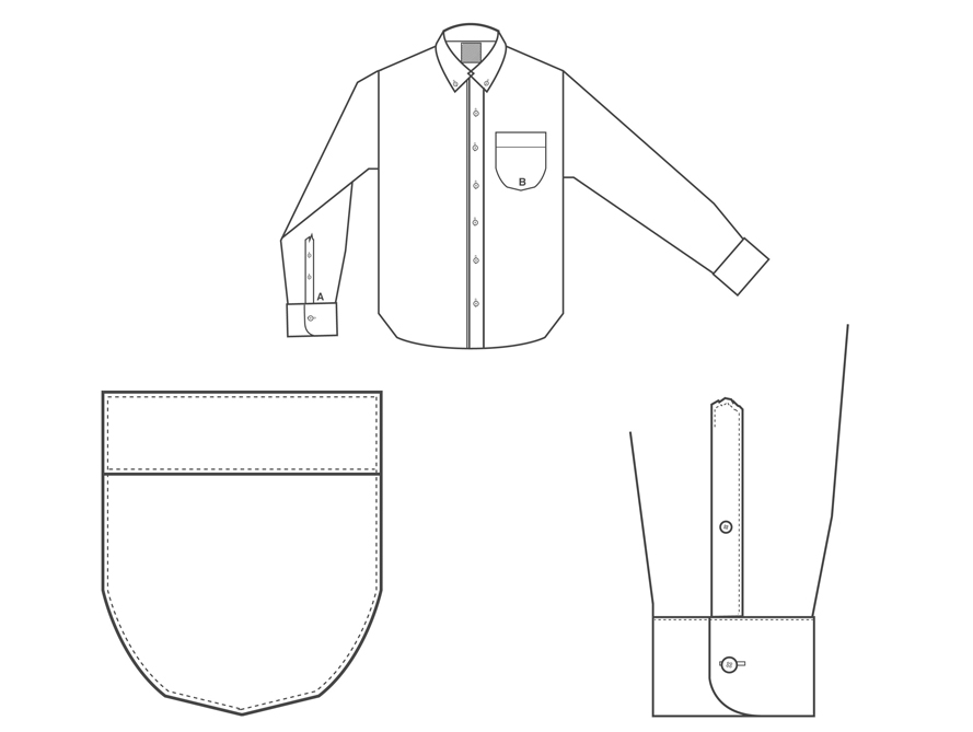 Cuff Detail: The stitch and fabric cut is shaped like EPIX Mountain. Pocket Detail: The cut of the pocket is shaped like the tips of our boards.