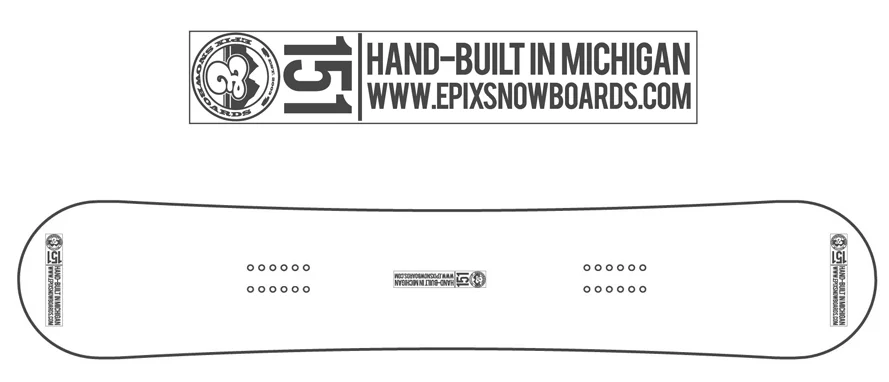 Board Lock-up: 1" x 4" Board Lock-up Positions: Nose, Tail & Center (avoiding stomp pad area)