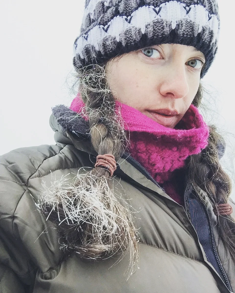 My hair even froze
