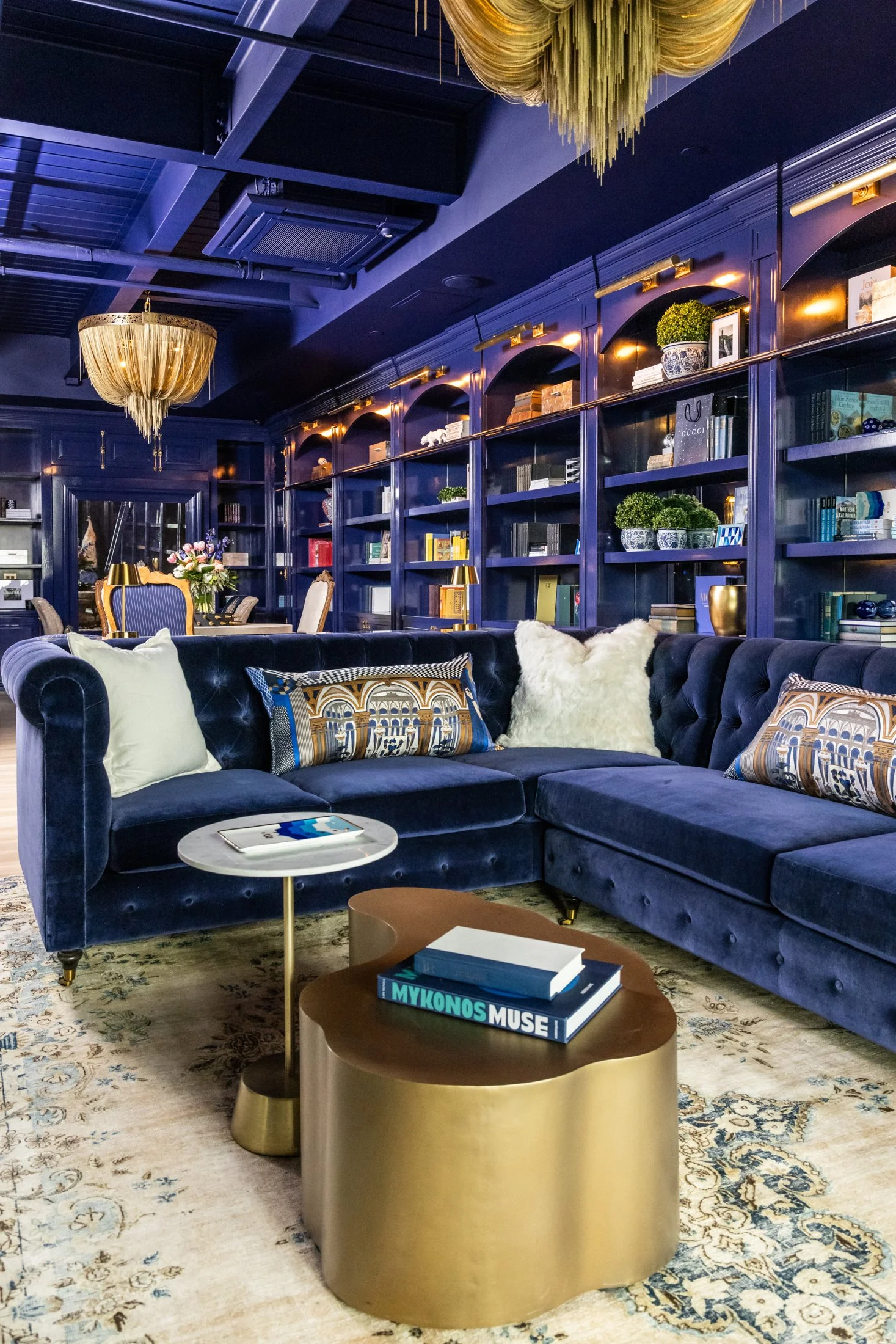 the library, an interior space at The Jacquelyn