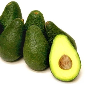 Pinkerton Avocado - is green with a medium-thick and pebbly skin. Signs of ripeness differ by variety, but all varieties yield to gentle pressure when ripe. (Softer for guacamole, more firm for slicing). To ripen an avocado, place it in a sealed plastic bag with a ripe banana at room temperature. Another method is to bury the avocado completely in a jar of flour. Do not refrigerate avocados until they are ripe.