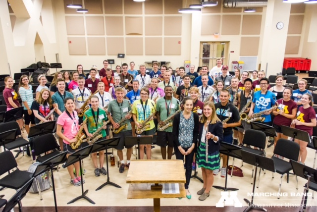 The Cascade Duo with the University of Minnesota Marching Band, August 2015