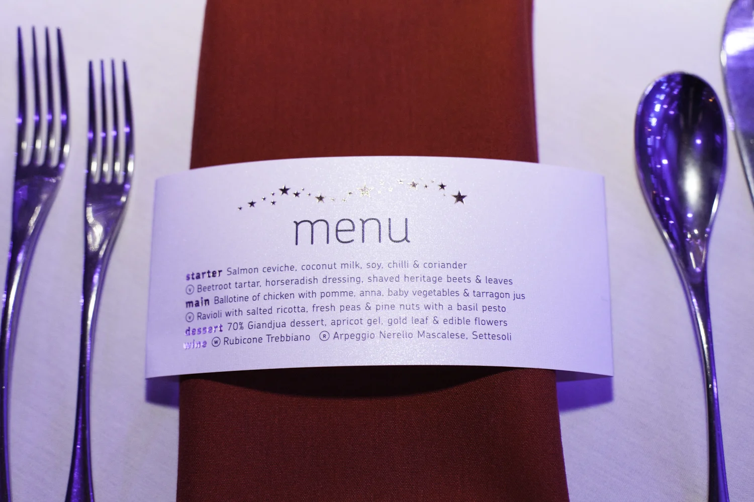 A first class menu of food was provided by the Troxy