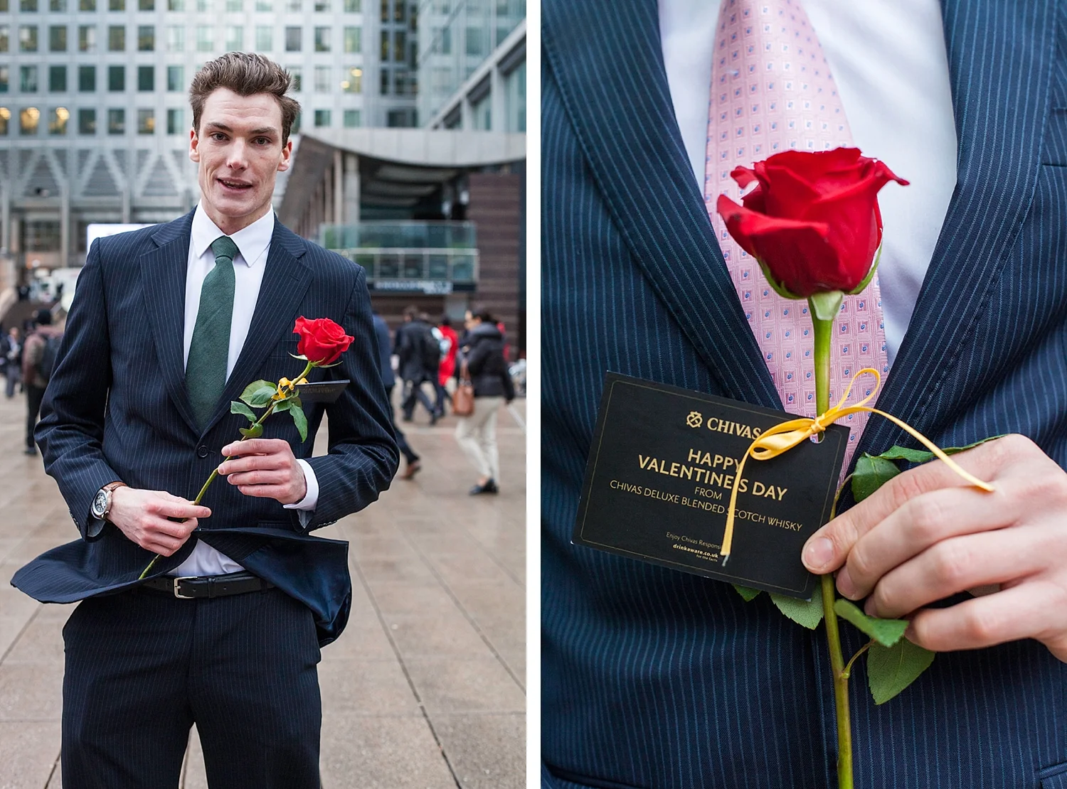 Red roses on Valentines day with Chivas Whisky