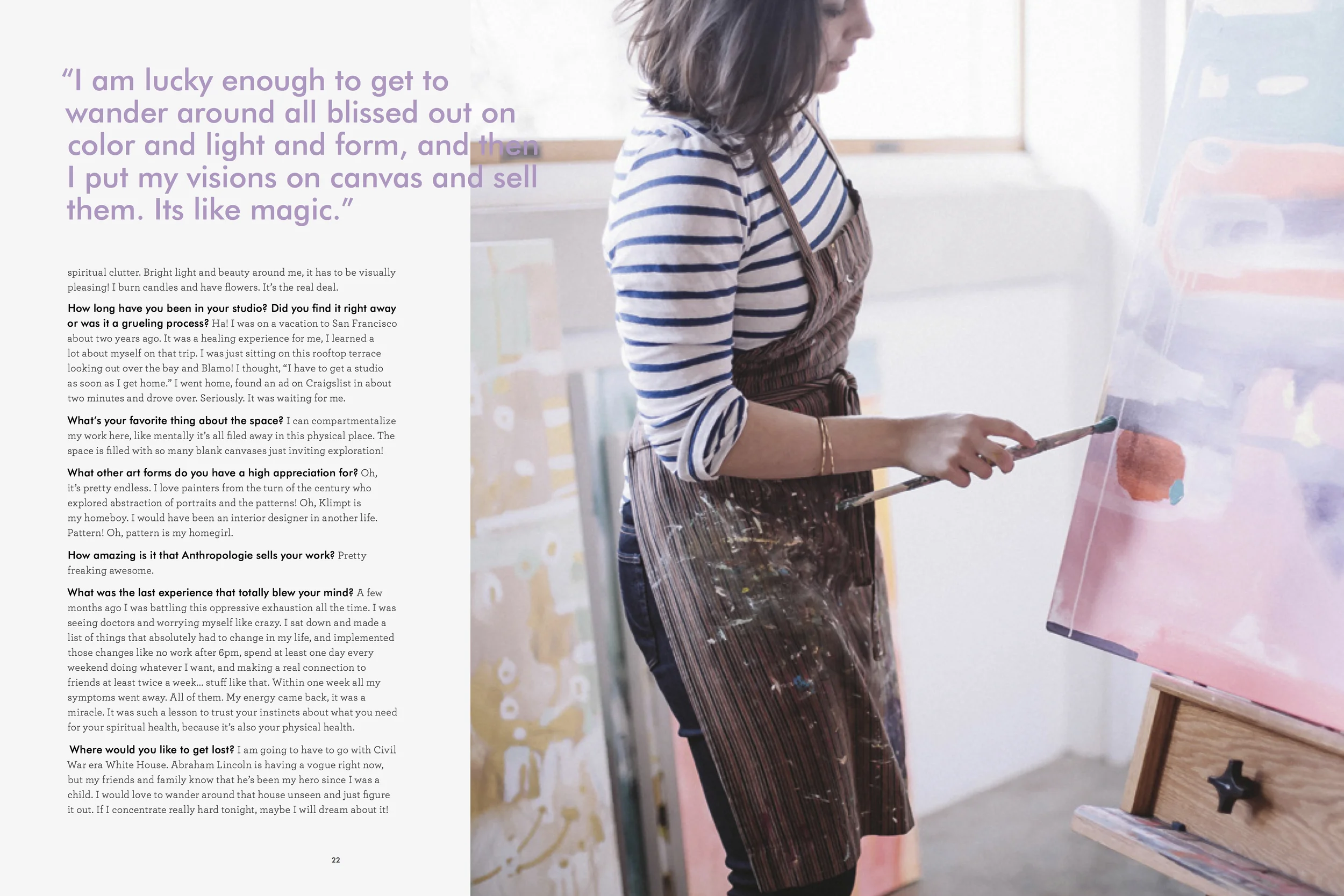 artist Michelle Armas for Four Magazine