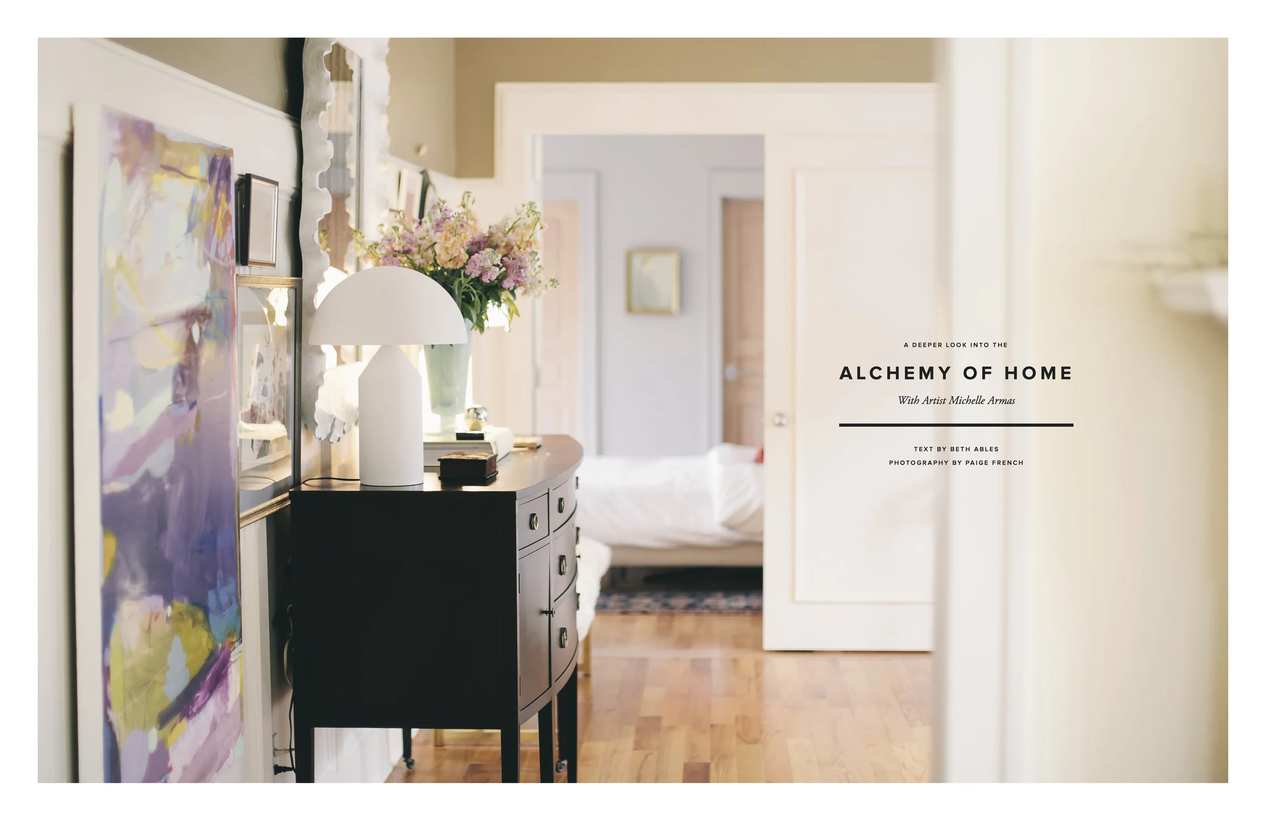 at home with artist Michelle Armas for Trouvé Magazine