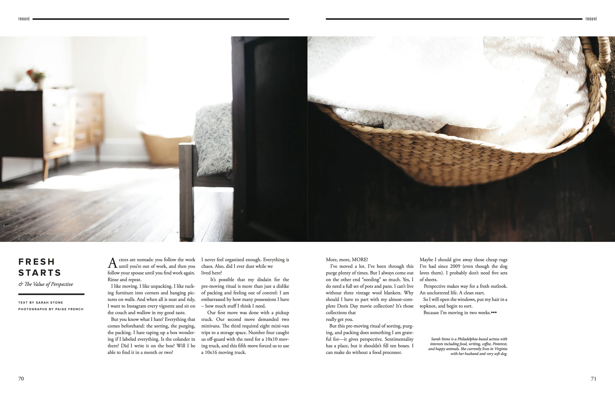 Fresh Starts & The Value of Perspective for Trouvé Magazine