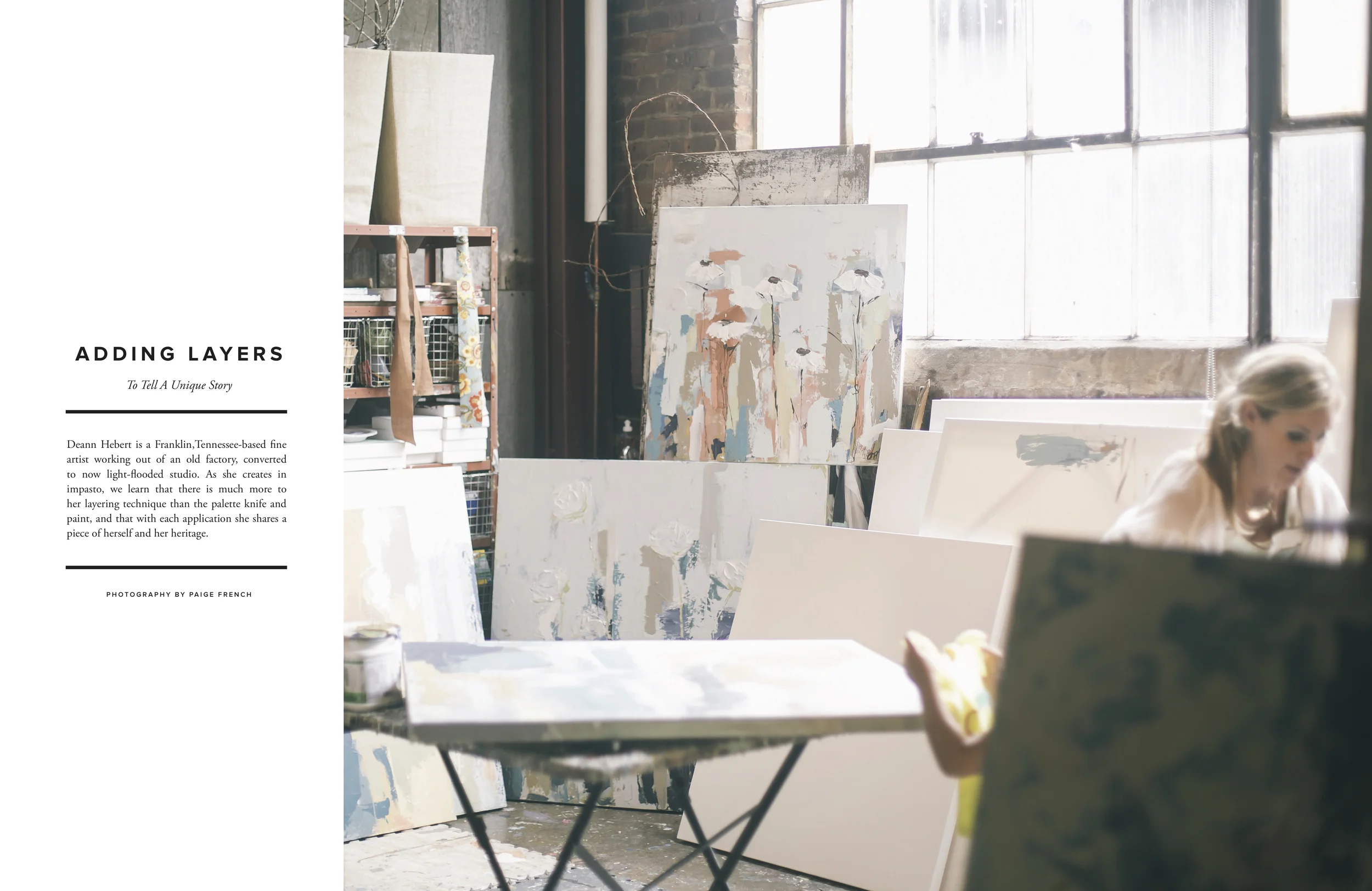 artist Deann Hebert for Trouve Magazine