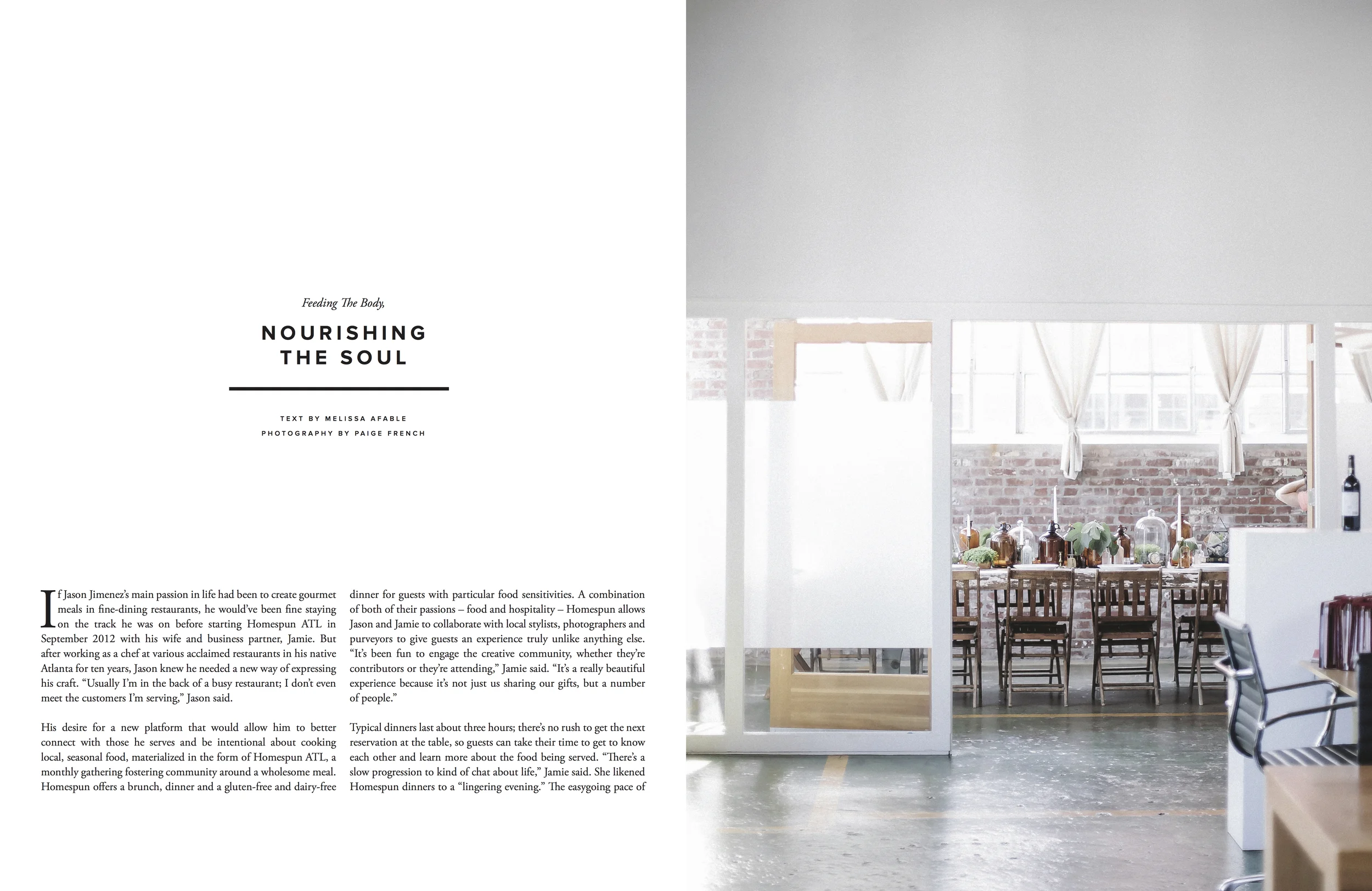 Nourishing the Soul for Trouvé Magazine