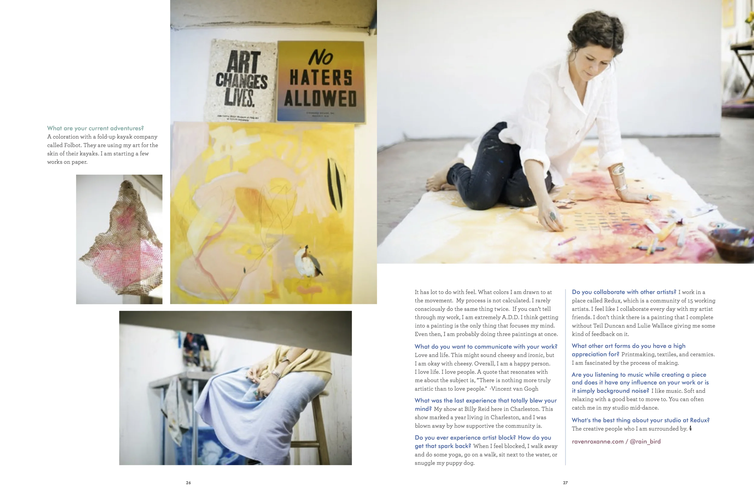 artist Raven Roxanne for Four Magazine