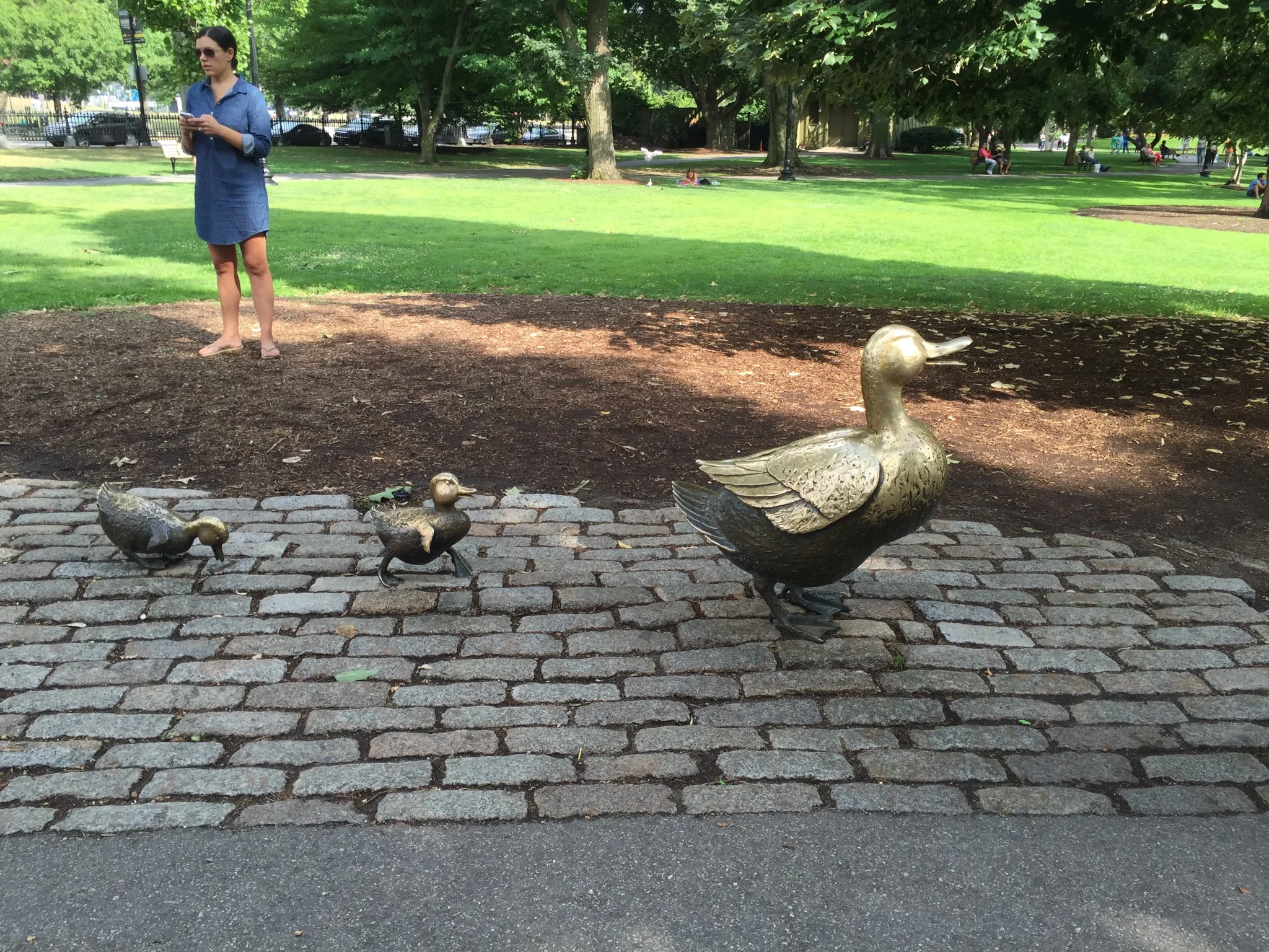 The Robert McCloskey Make Way for Ducklings statues in Boston's Public Garden. One of my favorite books as a child and one of my favorite cities. 