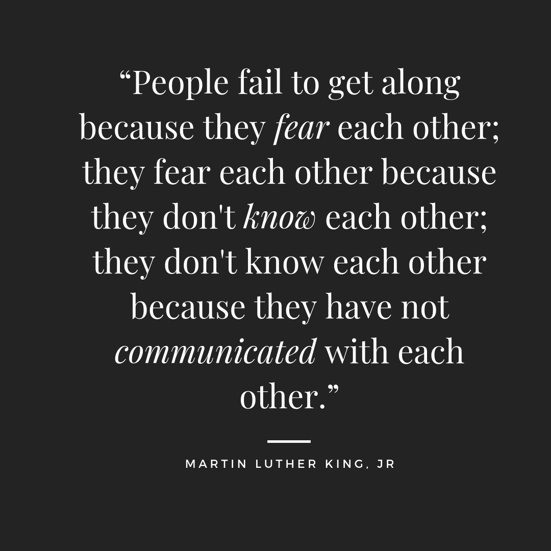 Spoken by the man who lived his words. Without communication how can any relationship form, maintain and thrive?