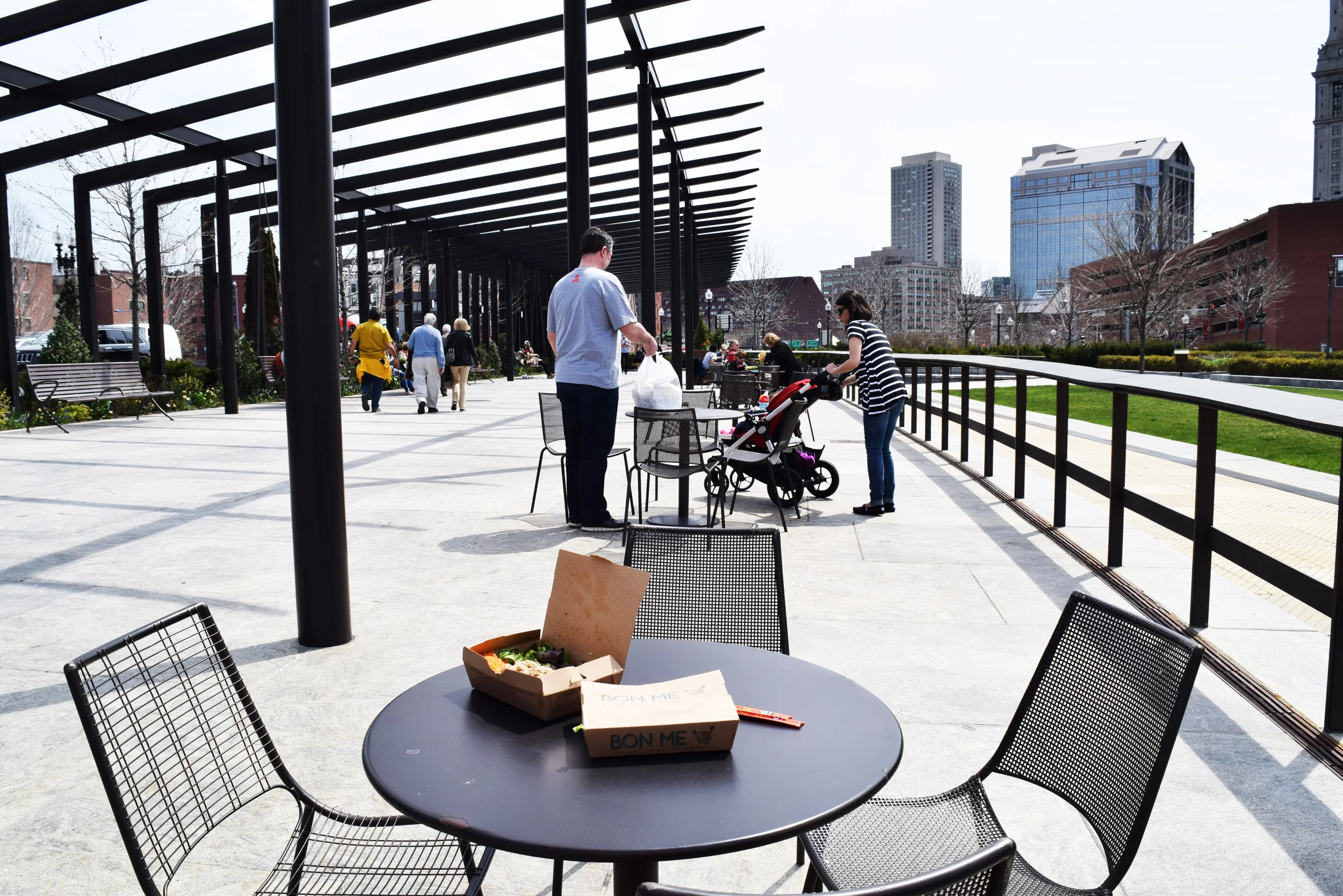 More seating in the park, right in front of our location!