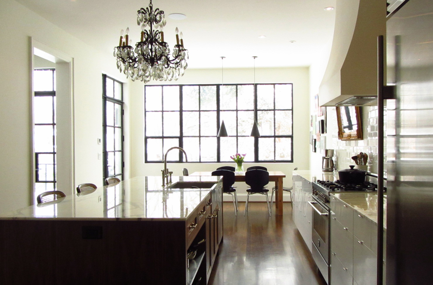 Our kitchen painted white.
