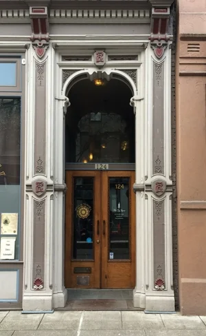 Corporate Holistic Wellness at The Qi Spot - Main Entrance in front of the Max Stop in Downtown Portland.