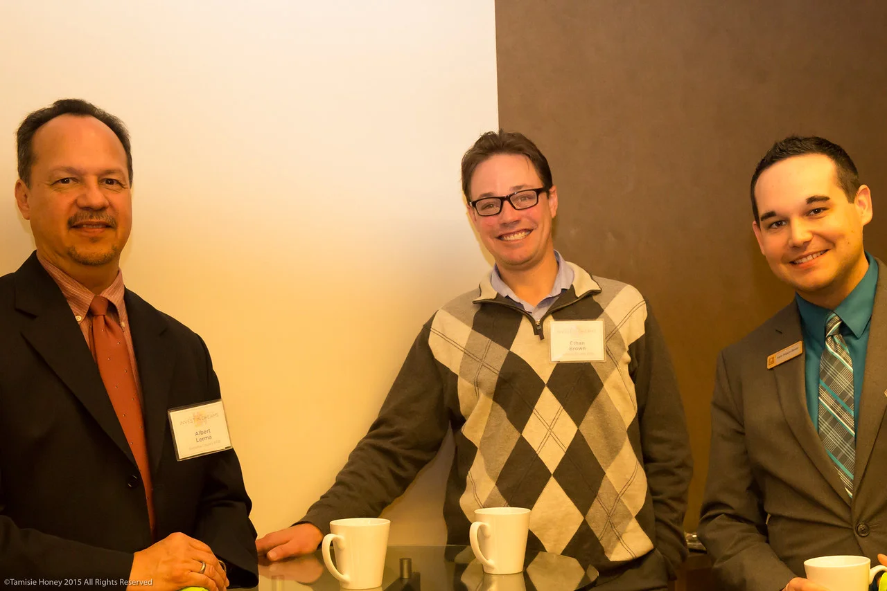 Al Lerma and Ethan Brown of the Sonoma County Economic Development Board and Aaron Delgado of Umpqua Bank