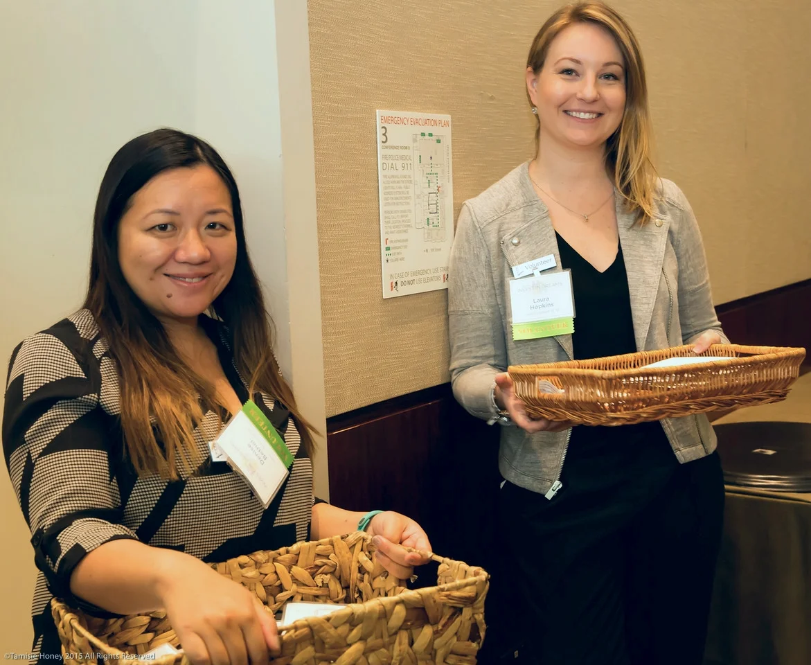 Denise Bethel & Laura Hopkins, volunteers from the Junior League of San Francisco