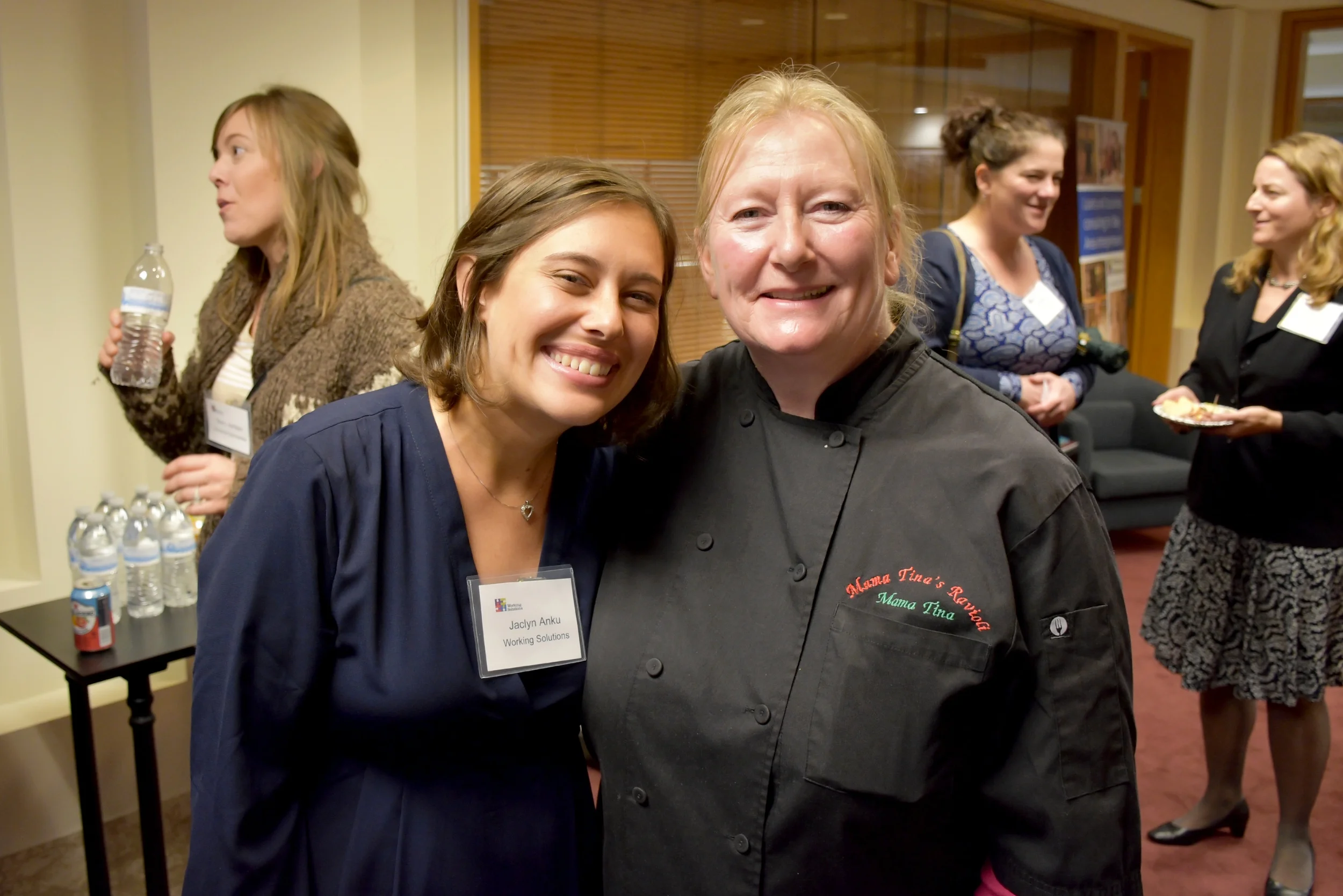Working Solutions Business Consulting Officer Jaclyn Anku and client Tina Eliason, owner of Mama Tina's Ravioli